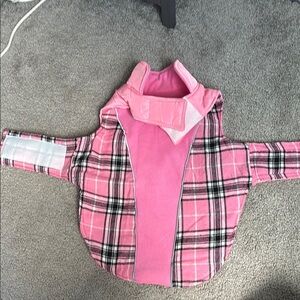 Pink Plaid Dog Jacket
